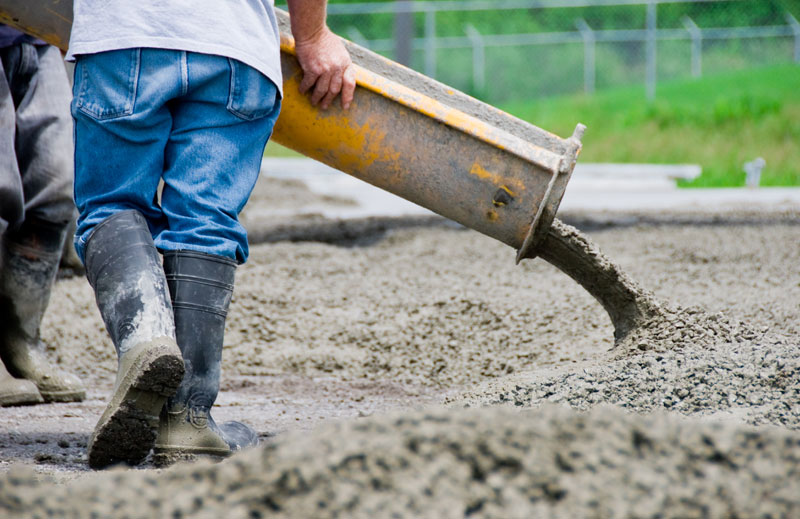 Pouring concrete
